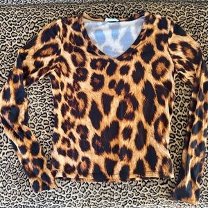 Olivia Rae Brown Leopard Long Sleeve Top